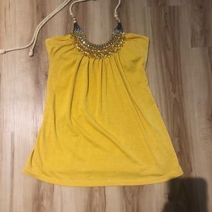 Mustard Yellow Halter Top